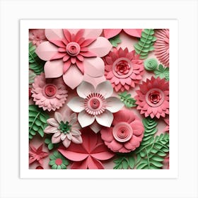 Paper Flowers 16 Art Print