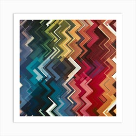 Abstract Chevrons 1 Art Print