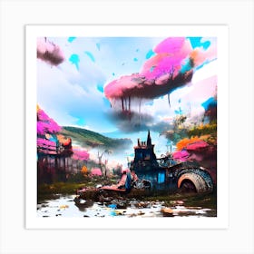 Post Apocalyptic Fairy Tale Land Art Print