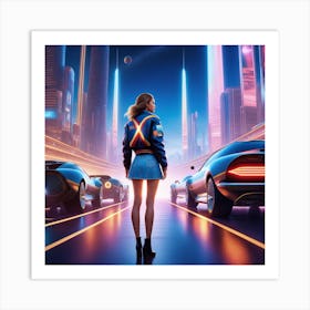 Futuristic Cityscape Art Print