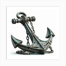 Old Ship Anchor 3 Nautical Art Print