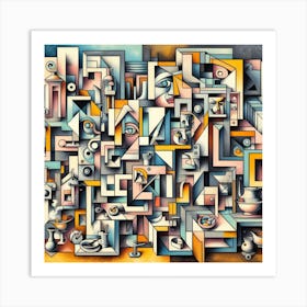 Cubist style 2 Art Print