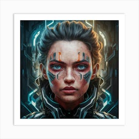 Futuristic Girl 2 Art Print