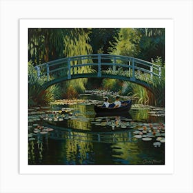 Water Lily Bridge 2 Art Print