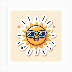 Sun Sticker 1 Art Print