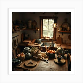 Rustic Kitchen Art Print