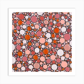 Pink And Orange Heaven Square Art Print