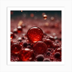 Red Liquids Art Print