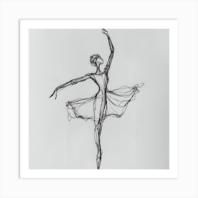 Ballerina Drawing Art Print