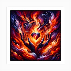 Heart Of Fire Art Print