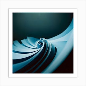 Abstract Blue Paper 2 Art Print