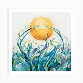 Sun And The Grass 1 Art Print