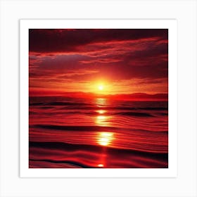 Sunset Over The Ocean 69 Art Print