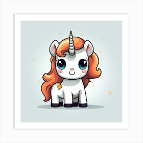 Cute Unicorn 428 Art Print