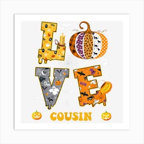 Spooky Pumpkin Love Halloween Cousin Teacher Student Art Print