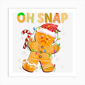 Gingerbread Man Oh Snap Christmas Cookie Costume Baking Art Print