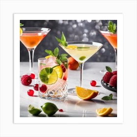 Cocktail Party 1 Art Print