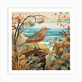 Bird In Nature Hermit Thrush 1 Art Print