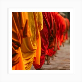 Monks In Thailand Art Print