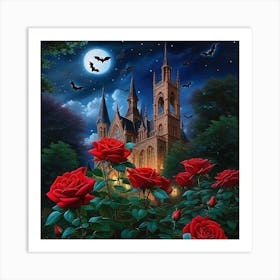 Roses In The Night Art Print