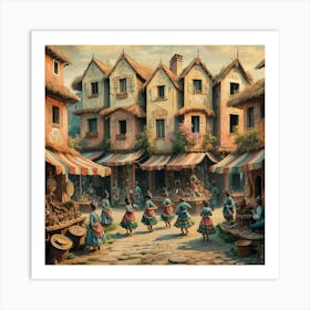 Dwarves Village Art Print