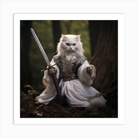 Lord Of The Ring Cat Art Print