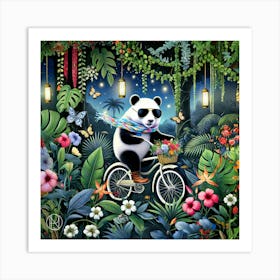 Blooming Cyclist Art Print