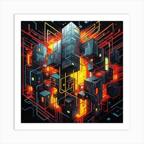 Futuristic City 19 Art Print