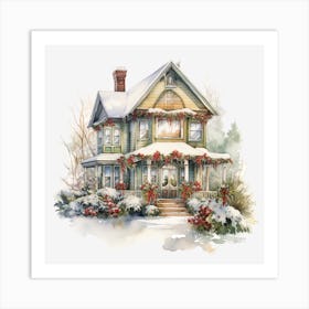 Christmas House Art Print