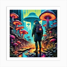 Cyberpunk Apocalypse City Art Print