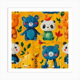 Chinese Panda Bears Art Print