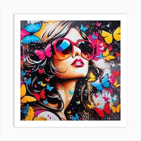 Butterfly Girl 18 Art Print