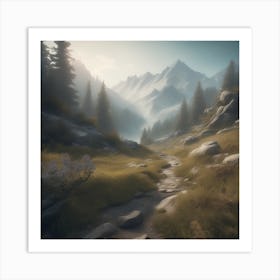 Mountain Path 4 Art Print