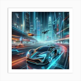 Futuristic Car 13 Art Print