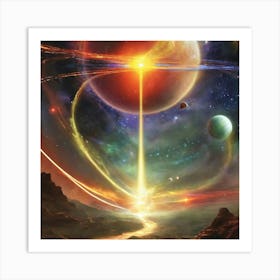 Space Rays Art Print