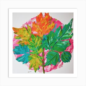 Rainbow Of Leaves Art Print