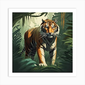 Tiger In The Jungle 14 Art Print