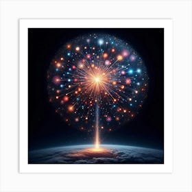 Firework In The Sky Art Print