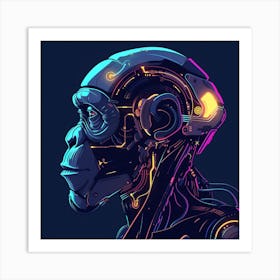 Ape Head Art Print