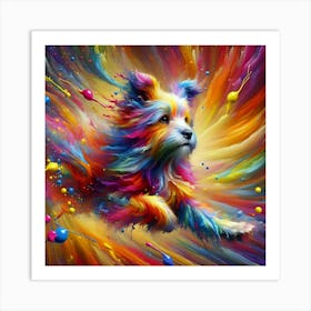 Colorful Dog Art Print