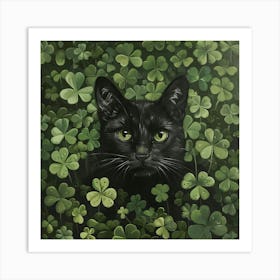 Shamrock Cat 1 Art Print