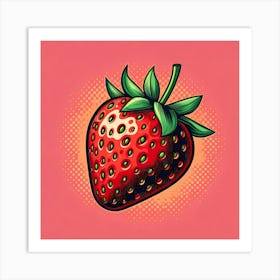 Strawberry Pop Illustration Art Print