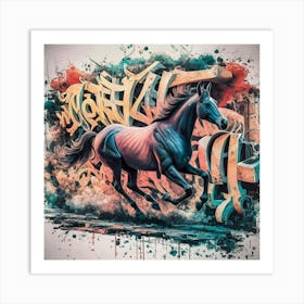 Graffiti Horse Art Print