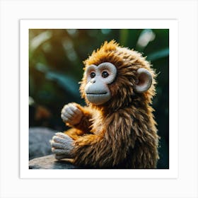 Leonardo Kino Xl Stuffed Animal Like Cute Monkey 3 Art Print