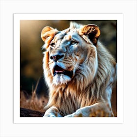 Lion art 38 Art Print