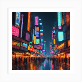 Neon City Art Print