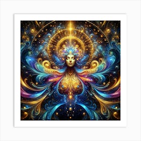 Psychedelic Woman Art Print