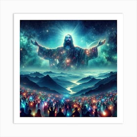 Jesus In Heaven Art Print