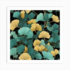 Tropical leaves of ginkgo biloba 15 Art Print