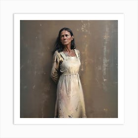 Old Inca Woman In A Dress Art Print